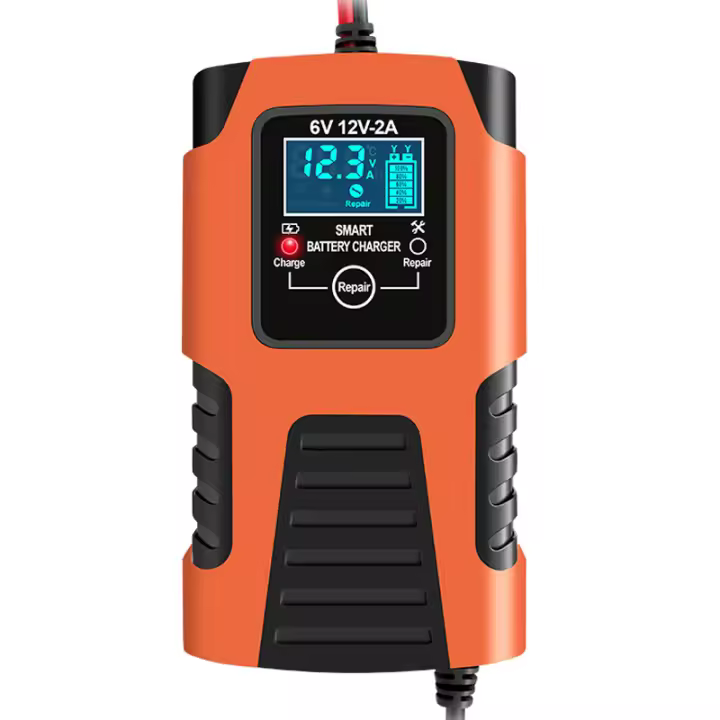 Cargador De Batería Universal Para Motocicleta 2A 6V/12V Operado Por Pie Para Baterías De Plomo-Acido Inteligente Y Completo - 1