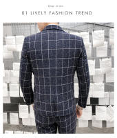 Nueva Moda Traje Tres Piezas Para Hombre Estilo Delgado Casual + Negocios Chaqueta + Pantalones Material Poliéster Adecuado Para Bodas Cuatro Estaciones - details 10