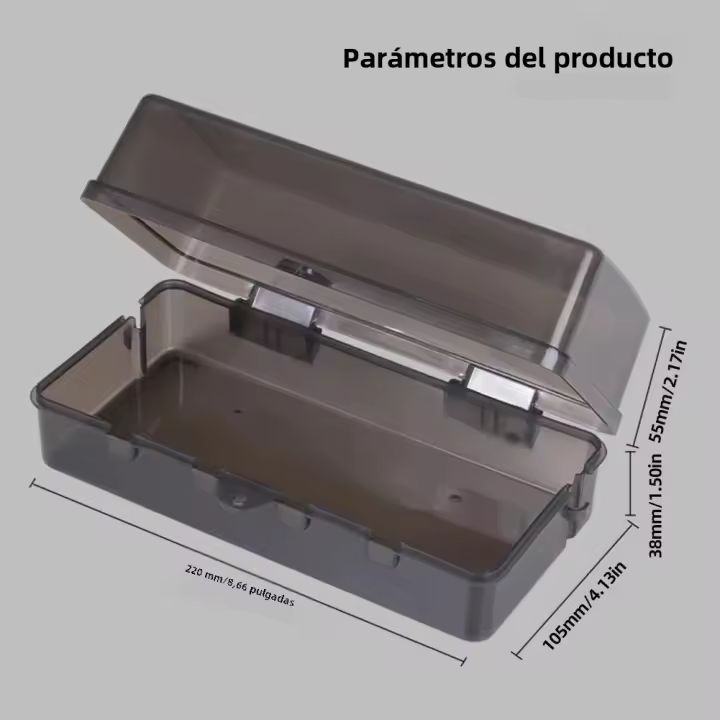 Caja Protectora De Cable Exterior Grande Impermeable Con Cerradura Almacenamiento De Enchufe Caja De Conexión Eléctrica Para Exterior Material De Plástico - 1