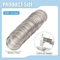 Hilo De Memoria Para Joyería 300 Bucle Hilo De Acero Para Pulseras De Pulsera Y Joyería De Enredo DIY Kit De 22 Ga 55mm - details 1