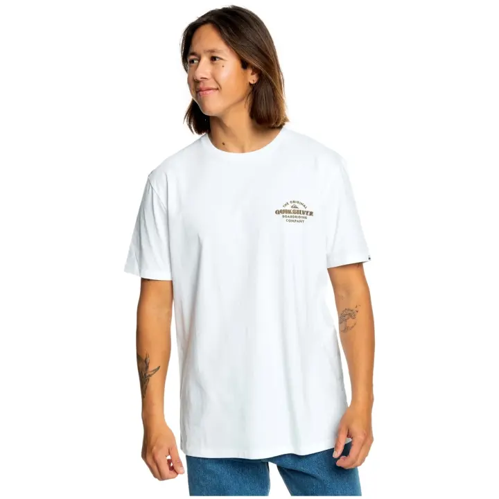 Camiseta de Manga Corta Quiksilver Tradesmith Tees para hombre en color blanco - 1