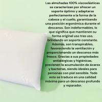 Samborella almohada viscoelástica con núcleo 100% Viscoelástico,  antialérgica, indeformable, higiénica, transpirable, ergonómica, calidad máxima - details 2
