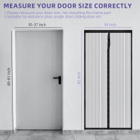 Puerta De Pantalla Magnética Self-sealing Para El Hogar Malla De Partición Que Evita Insectos Mascotas Y Niños. Tamaño 38x82 Pulgadas. Venta Por Pieza. - details 1