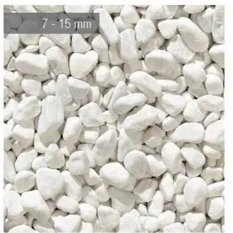 GR.ZANDOBBIO Guijarros Blancos Carrara Mármol 7/15mm 10Kg - 1