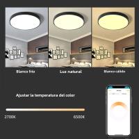 Lámpara LED Moderna 24W Control Remoto Por Alexa Google Siri Luz De Techo Dimmable WiFi Horario RGB+CW+WW Compatible Con HomeKit - details 5