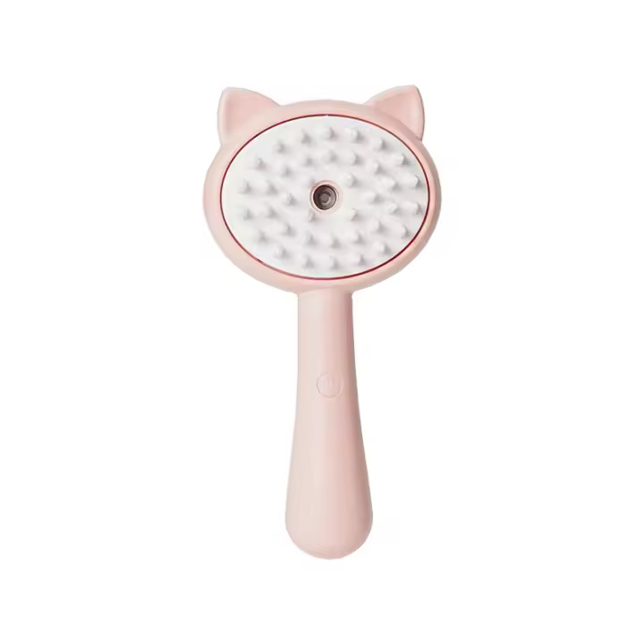 Cepillo de vapor para gatos, limpiador de cepillo de vapor para gatos 3 en 1, cepillo de aseo para masaje de depilación de silicona, cepillo de limpieza para el cabello de mascotas para gatos y perros - 1