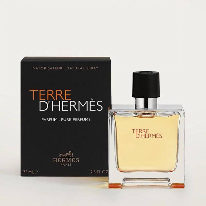 Hermes - Terre D'Hermes Pure Parfum 75 Ml. - Perfume para hombre  Perfume cálido y sensual. Uso de noche y ocasiones especiales.