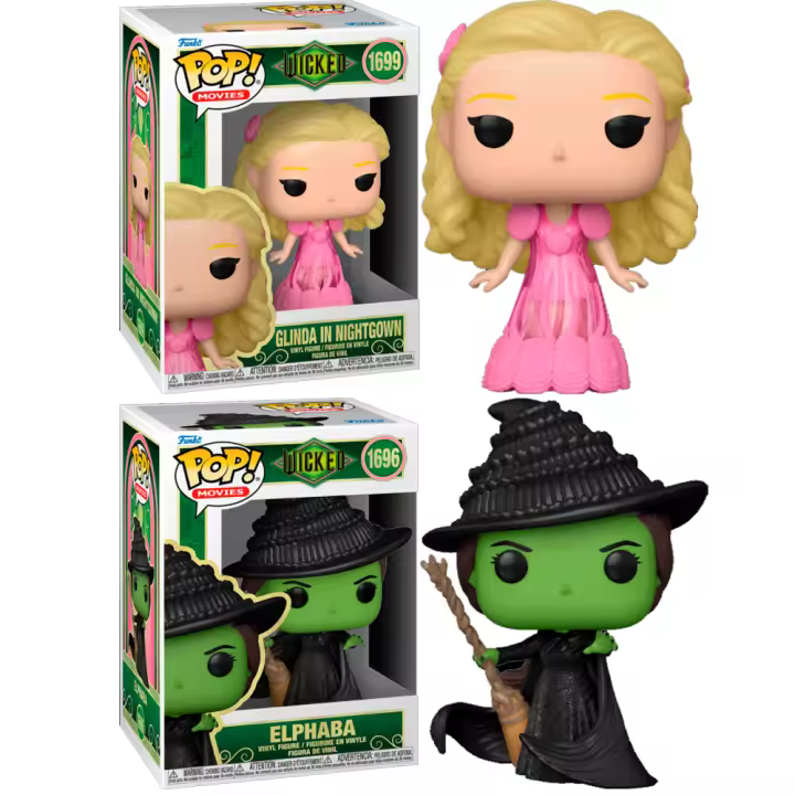 Funko Pack 2 Funkos Glinda  nightgown Elphaba 2024 Funko Pop vinyl figura 1699  1696 Wicked - 1