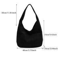 Bolso De Hombro Para Mujer En Tela De Corduroy Sólido 2023 Bolso De Mano Diseñador Casual Bolso Armpit Trend Para Mujer - details 15