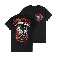 Camiseta Unisex De Verano Casual Vintage De Metal Core Rock American Bad Omen Con Estampado Corta Transpirable Ligera Secado Rápido Protección Solar Estilo Crew Neck - details 1