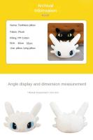 Cojín De Peluche Dragón Luz Furia Figura De Acción Dientes Del Viento Decoración De Hogar Cojín De Sofá Forma Rectangular Relleno De Poliéster/Celulosa Tamaño Adecuado Para Viaje Y Cama - details 3