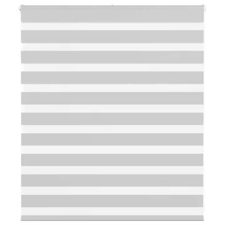 vidaXL Estor cebra gris clarode tejido poliéster en dimensiones 130x100 cm/130x150 cm/130x200 cm y más | protección solar decorativa para ventanas hogar oficina dormitorio fácil de instalar - 1