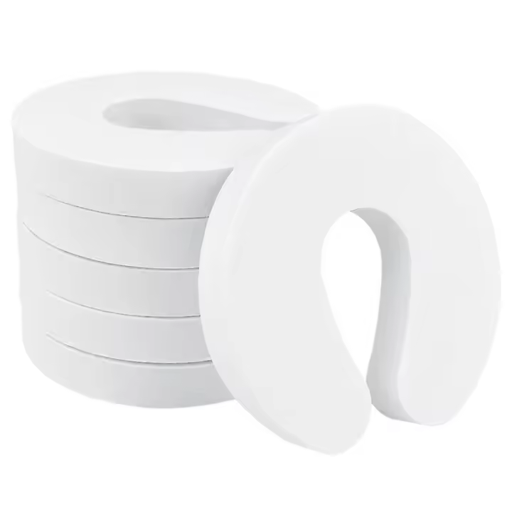 Pack de 6 puertas de seguridad para niños, topes de puerta, protección de abrazadera para puertas, protección de puerta - 1