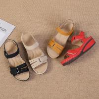 SP Sandalias de mujer de nuevo estil con Tacones de cuña, Suela Gruesa con Velcro, Talla big, sandalias de una Tira en stock, - details 34