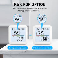 Sensor De Temperatura Y Humedad ONENUO Tuya WIFI Smart Life Compatible Con Alexa Control Remoto Por App Backlight Thermometer Hygrometer - details 7