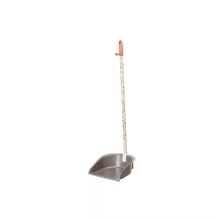 VIGAR® - Recogedor Terrazzo con Palo Plegable - Recogedor Plegable Resistente y de Calidad - Recogedor para Espacios Pequeños - Recogedor con Pinza Sujetaescoba - 1