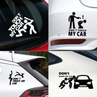 Pegatina Creativa No Toques Mi Coche Para Exterior Auto Accesorios De Ventanas Diseño De Dibujos Animados PVC 3D Fibra De Carbono - details 3