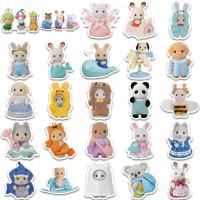 124pcs Pegatinas De Anime Kawaii Milo De Sylvanian Families Cartoon Decoración Para Libro Manual Impermeable Regalo DIY Para Adultos - details 1