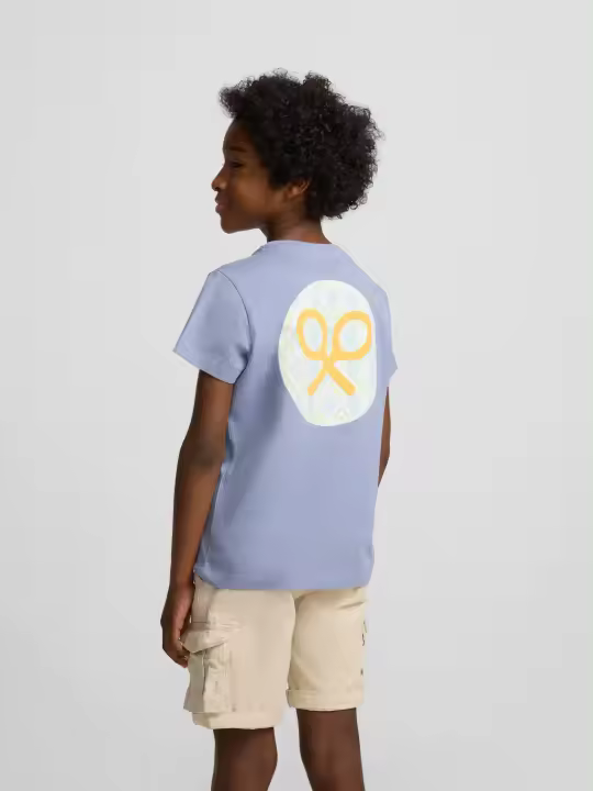 Silbon - Camiseta kids logo circulo etnico azul indigo - 1