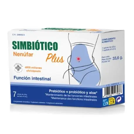 SIMBIOTICO PLUS NENUFAR - Prebiótico + Probiótico y aloe - Acción suavizante del sistema digestivo - 1