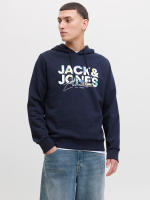 Jack & Jones Pack 2 Sudaderas con capucha Hombre Mod JJGEPLASS Color Iceberg Green y Sky Captian Logo estampado Moda Casual Informal ideal OTOÑO INVIERNO REF 279119 - details 6