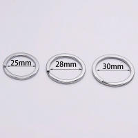 Llaveros De Anillo Redondo Dorado 10Pcs/Lot Tamaños 25 28 30mm Plated Para Fabricación De Joyas Clavija Encadenamiento Metal Aleación De Zinc - details 9