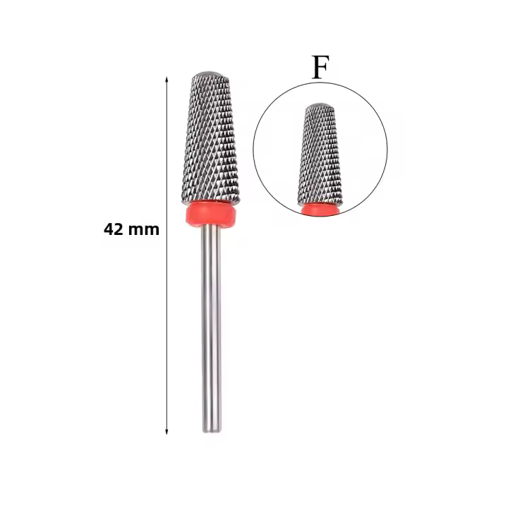 Broca De Uñas De Acero Tungsteno Para Taladro Eléctrico Pulido De Uñas Eliminación De Uñas Polvo Cabeza De Pulido Cutícula En Colores Variados - 1