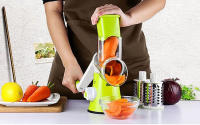 Cortador De Verduras Manual Rollo De Cocina Herramienta De Cocina Cortador De Frutas Y Verduras Redondo Rascar Patatas Zanahorias Rallador Ecológico - details 3