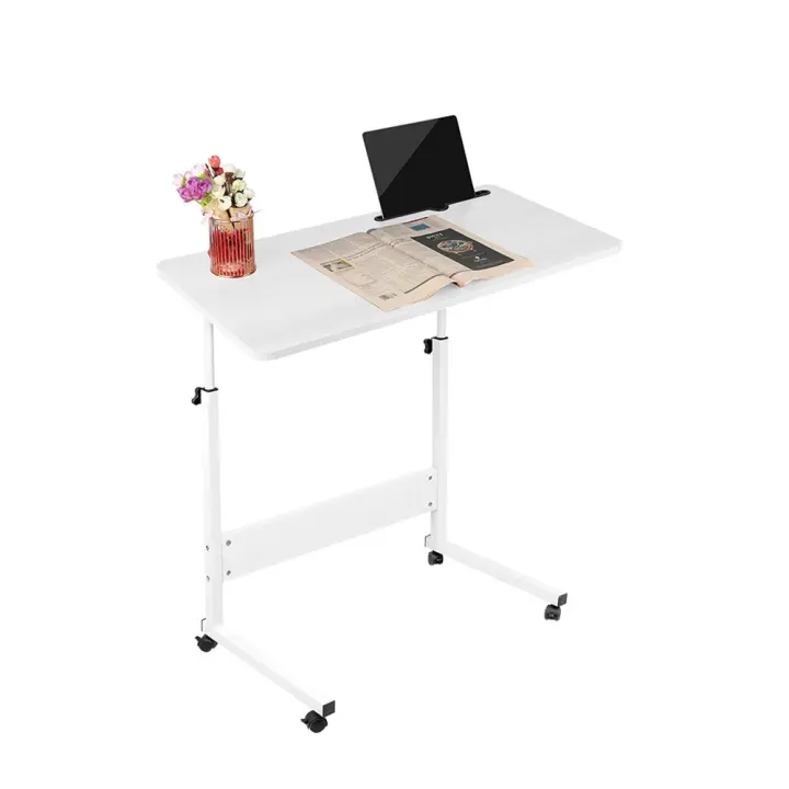 SMALLRUN  Mesa   Escritorio con Ruedas  y Panel de Madera de Partículas Mesa de Escritorio Altura Ajustable Mesa de Ordenador 60X40cm - 1