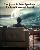Barra de Sonido ULTIMEA Poseidon D50 Canal 5.1 Soundbar con Subwoofer y Altavoces Traseros Surround, Nivel de Sonido Surround Ajustable, 3 Modos de EQ, Sonido Surround Inmersivo, conexión por cable e inalámbrica - details 3