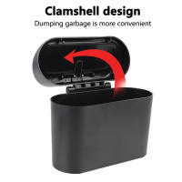 Caja De Almacenamiento Para Interior De Coche 1L Estuche De Basura Portátil Con Soporte De Clip Para Asiento Puerta Accesorios Automotrices ABS Cuadrado - details 4