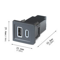 Adaptador De Carga USB Para Coche MOJOYCE Dual USB Type C PD+QC3.0 Para VW Multivan T5 2003-15 Enchufe Rápido De Alimentación - details 9