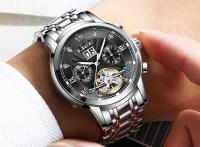Reloj De Pulsera Automático LIGE 2024 Para Hombre Lujo Deportivo Resistente Al Agua Con Tourbillon Y Funciones Adicionales Acero Inoxidable - details 18