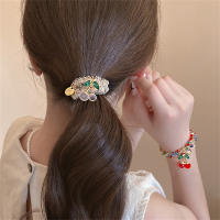 Diadema Elástica De Cuentas De Cristal Colorido Con Borlas Para El Cabello Accesorio De Moda Para Mujer Uso Dual Como Pulsera Y Diadema Decorativa Para Fiestas - details 3