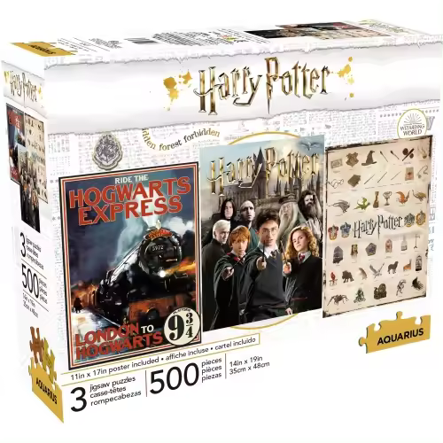 SET DE  3 PUZLES HARRY POTTER 500 - 1