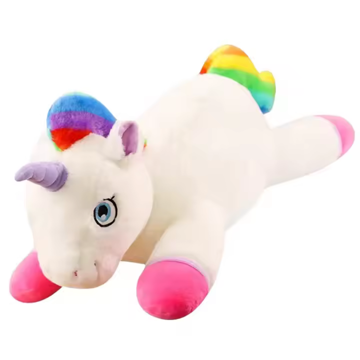 Muñeco De Peluche Unicornio Arcoíris Tamaño Gigante Suave Y Suave Regalo De Navidad Para Niños Y Niñas Animal De Peluche Unicornio De Algodón PP - 1