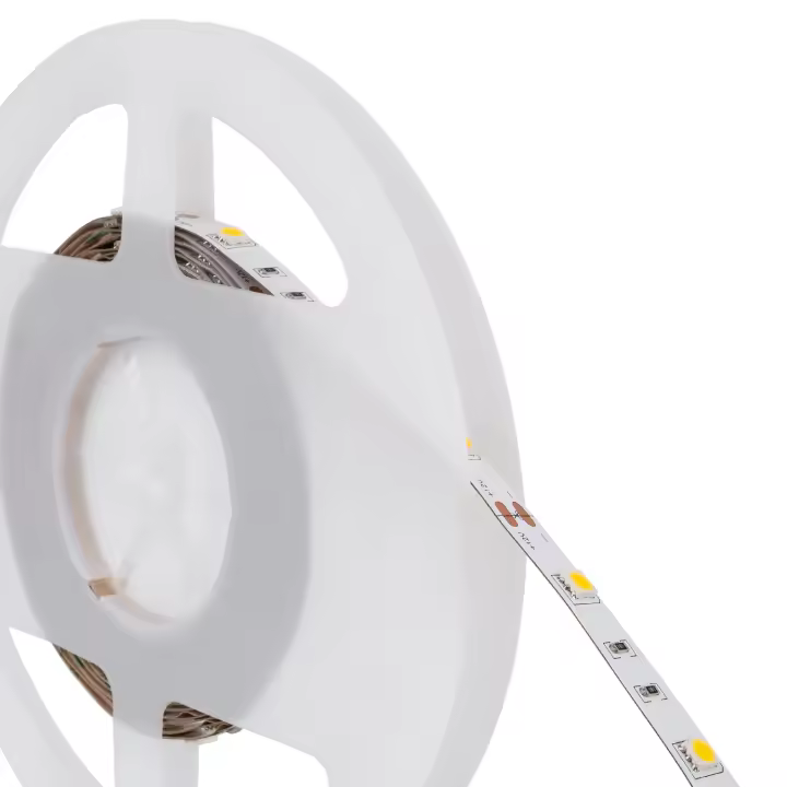 Ledkia Tira LED 12V SMD 30 LED/m 5m 7W/m 630lm/m Ancho 10mm Corte 10cm IP20 3000K Blanco Cálido - 1
