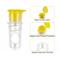 Squeezer De Limón Portátil Manual Herramienta De Jugo Lavable Con Filtro Integrado Para Limón Y Naranja Material PP - details 4