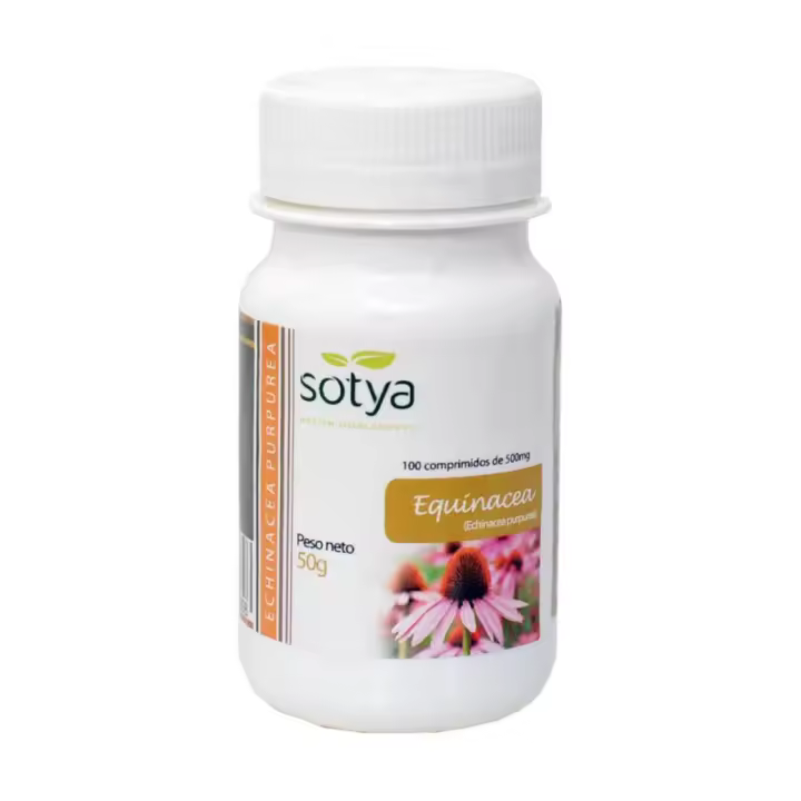 Sotya Equinácea 500mg - Complemento Alimenticio para el Sistema Inmunitario - 100 Comprimidos - 1