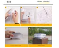 Lámpara Exterior Gran Capacidad De Batería Para Jardín Puerta Poste Cuadrado Impermeable Iluminación Exterior Fácil Y Rápida Instalación Luz De Jardín Moderna - details 6
