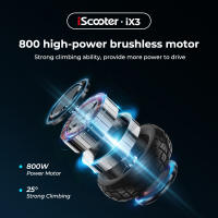 iScooter iX3 Scooter Eléctrico Plegable, Neumáticos Todoterreno Sin Cámara de 10', Motor de 800W, Batería de 10Ah, Velocidad Máxima de 40km/h, Autonomía Máxima de 40km, Altura del Manillar Ajustable, Control a través de App - details 3