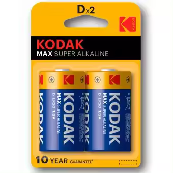 Blister pilas kodak alcalina max d lr20 1.5v - blister 2 pilas - 1