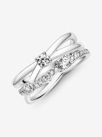 Pandora - Anillo de Triple brilliant Band-Plata de Lei - details 1