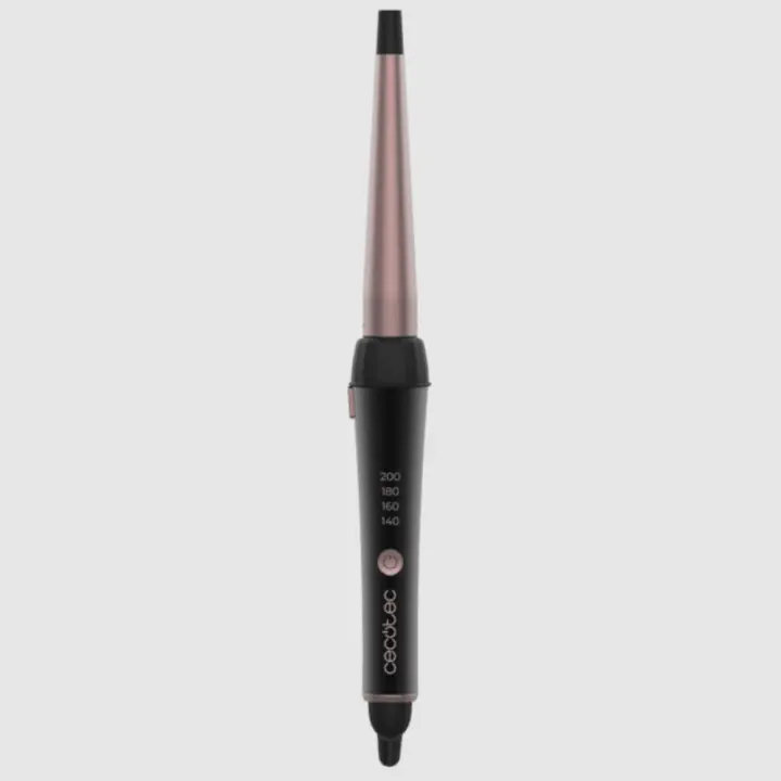Rizador de pelo cónico, con un codo de 90 grados que asegura mayor comodidad de uso y con guante térmico, estuche y 2 clips. CECOTEC - 1