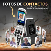 Funker E350 MAX Audio3 Plus 4G, Telefono movil con Tapa fácil de Usar, Teclas y Pantalla Grandes, Audio Pro Compatible con audífonos, Volumen Fuerte con Amplificador, Configuración Remota, Botón SOS - details 2