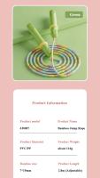 Cuerda De Saltar De Bambú 2.8M Con PVC Y Perlas Suaves Para Principiantes Adultos Y Niños Sin Enredos Fitness Ejercicio - details 1