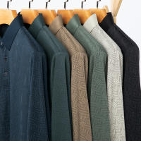 Camisa Polo Para Hombre Casual Larga Con Insignia Color Sólido Moda Transpirable Cómoda Versátil Top Para Negocios - details 21