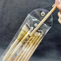 Bolsa De Maquillaje Transparente Organizador Portátil De PVC Para Pinceles Y Productos De Higiene Personal Impermeable Para Almacenamiento De Estationery - details 5