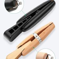 2Pcs Abrazadera De Anillos De Madera/Plástico Herramienta Profesional Para Joyería Con Cerradura De Wedge Soporte Para Benchwork De Joyería - details 3