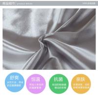Juego De Cama Nórdico De Seda Satinada Con Fundas De Almohada Y Sábana Cubierta De Edredón Lujo Sólido Para Pareja Tamaño Grande - details 6